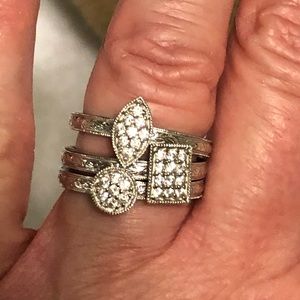Tacori Epiphany sterling stack rings size 7
